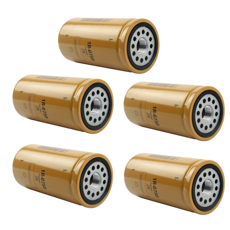 FLYPIG 5PCS 1R-0750 fuel filter for Chevy GMC Duramax Caterpillar 1R0750 Donaldson P551313 Fleetguard FF5320 Wix 33528 Baldwin BF7633 - Image 1